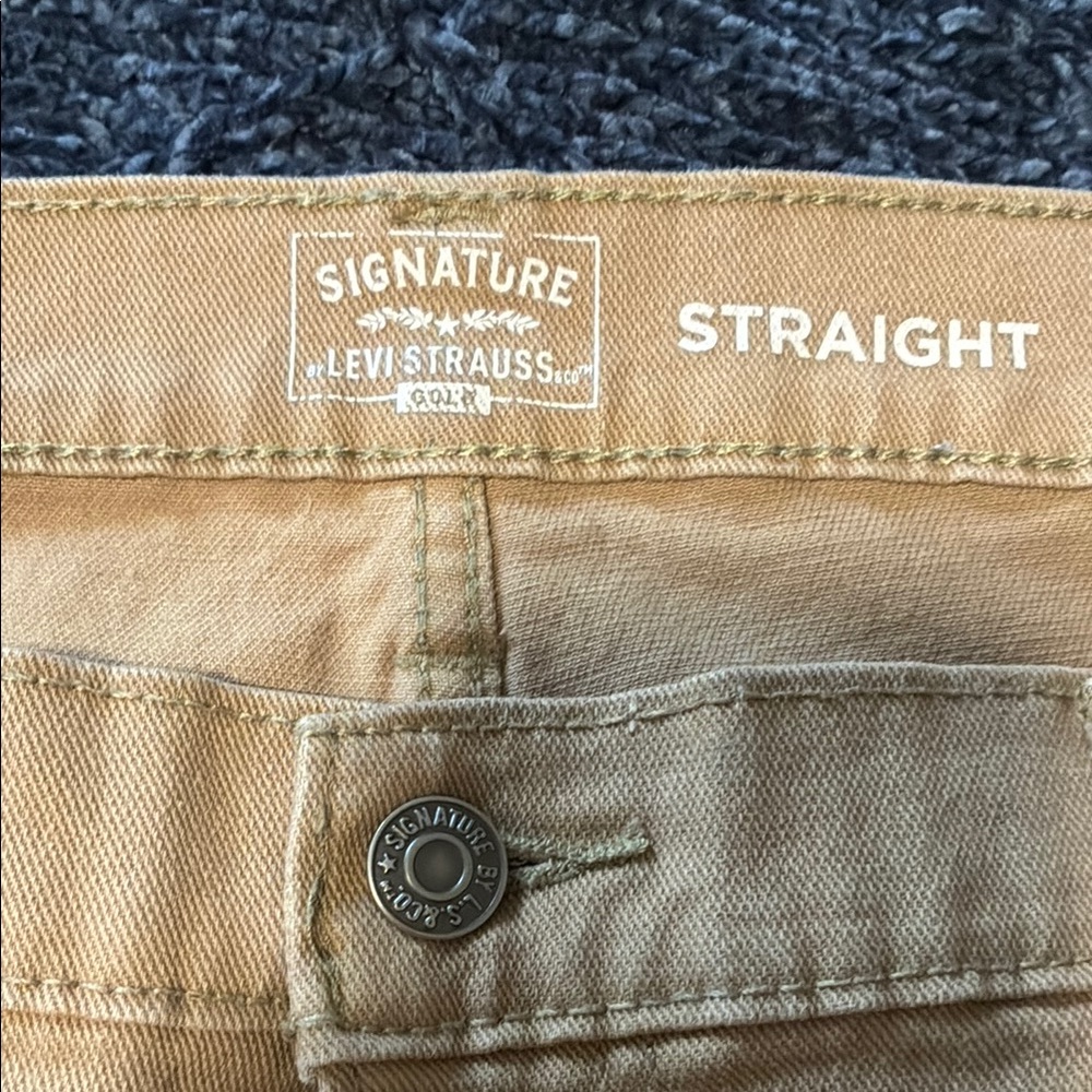 Signature by Levi Strauss Tan Straight Jeans